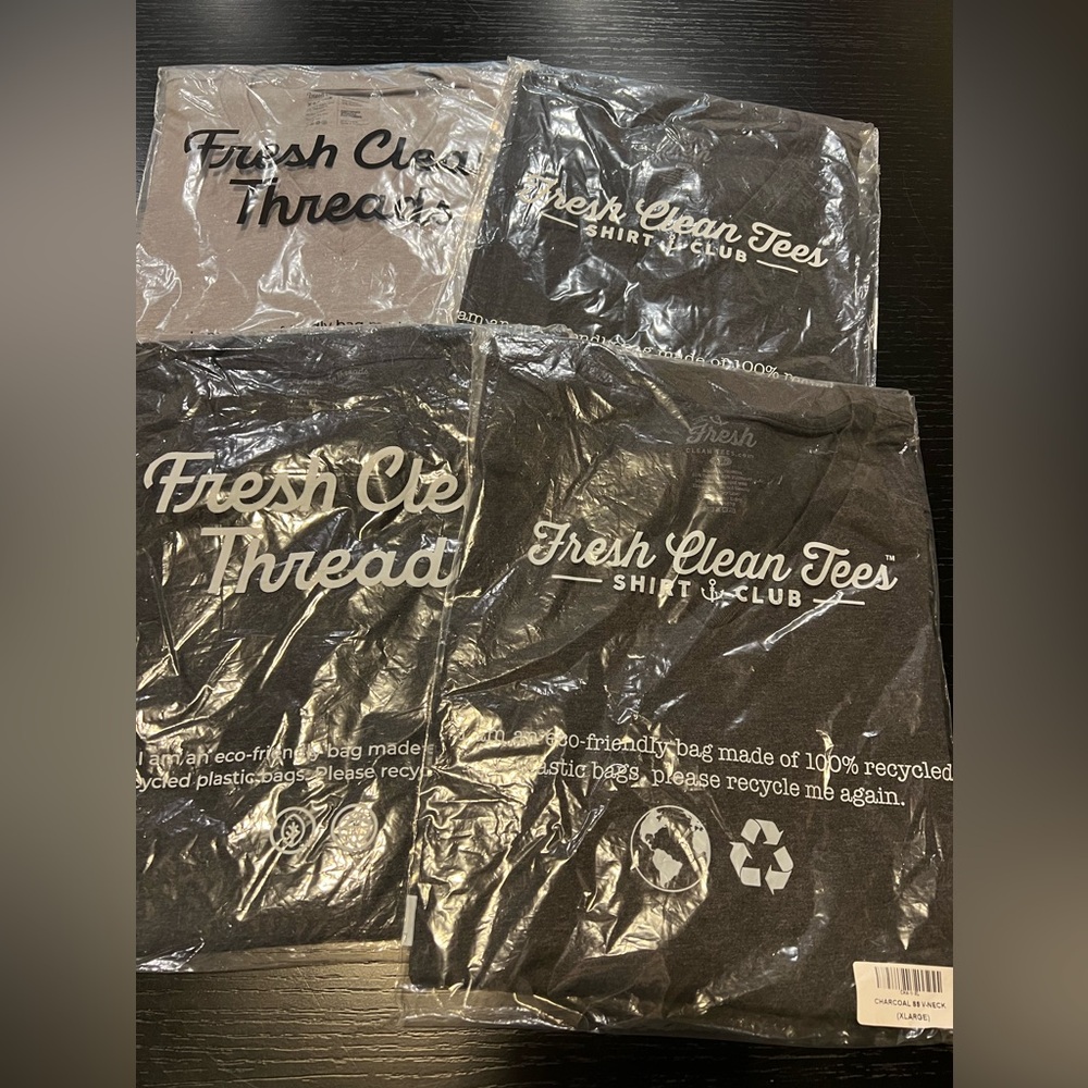 Nwt Fresh Clean Threads Bundle Of 4 Grey T Shirts… - image 1